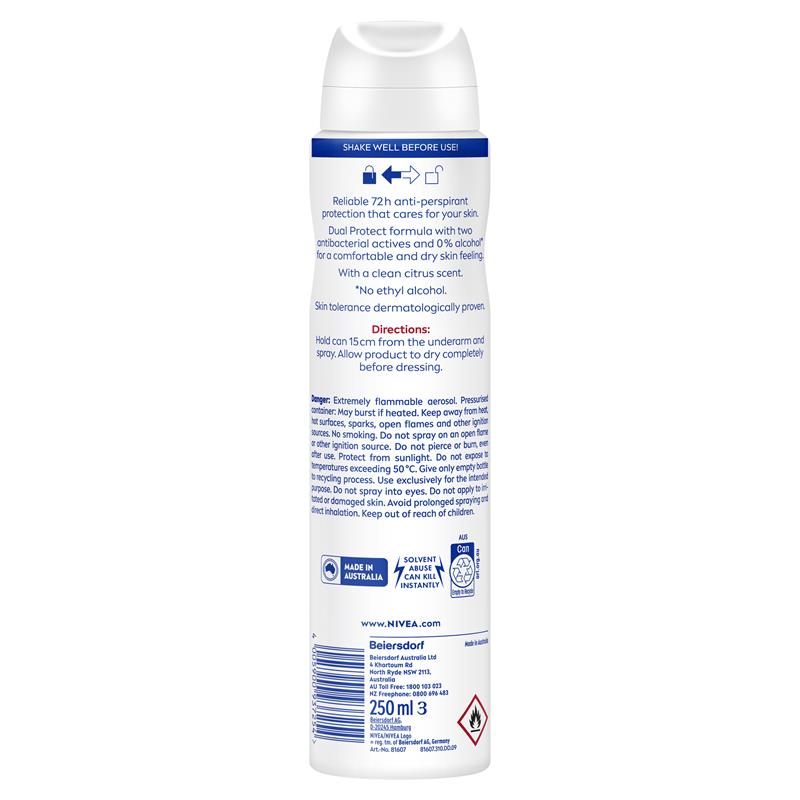 Load image into Gallery viewer, NIVEA Intense Protection Comfort Aerosol Deodorant 72H Protection 250ml
