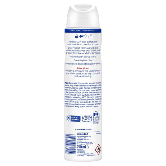 NIVEA Intense Protection Comfort Aerosol Deodorant 72H Protection 250ml
