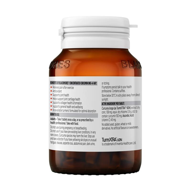 Load image into Gallery viewer, Blackmores Concentrated Curcumin One A Day 60 Tablets
