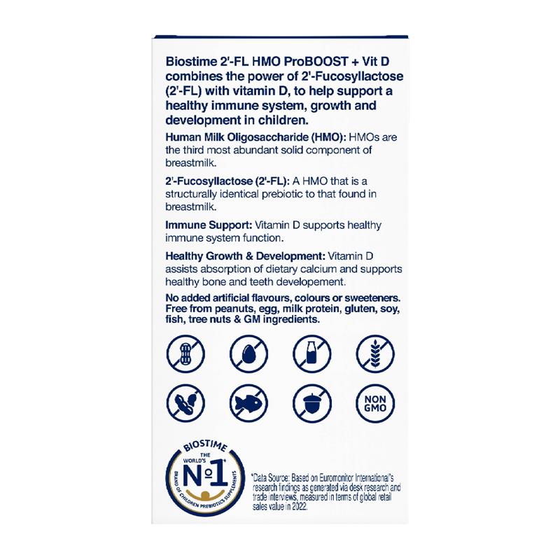 Load image into Gallery viewer, Biostime 2 FL HMO ProBOOST + VIT D 28 x 1.6g Sachets
