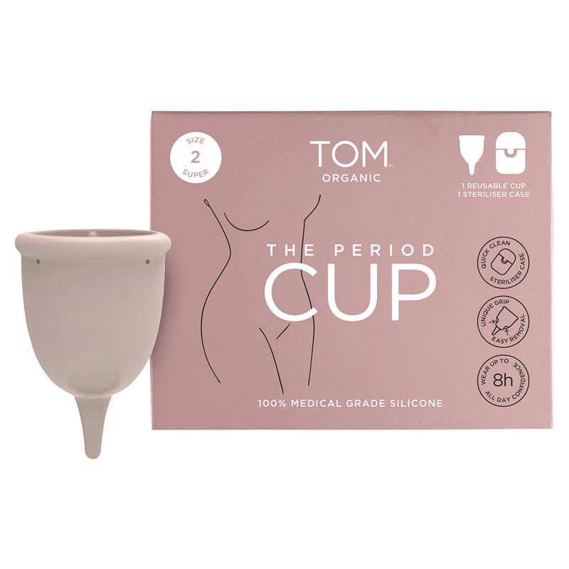 Load image into Gallery viewer, TOM Organic The Period Cup Size 2 + Convenient Microwavable Steriliser Case
