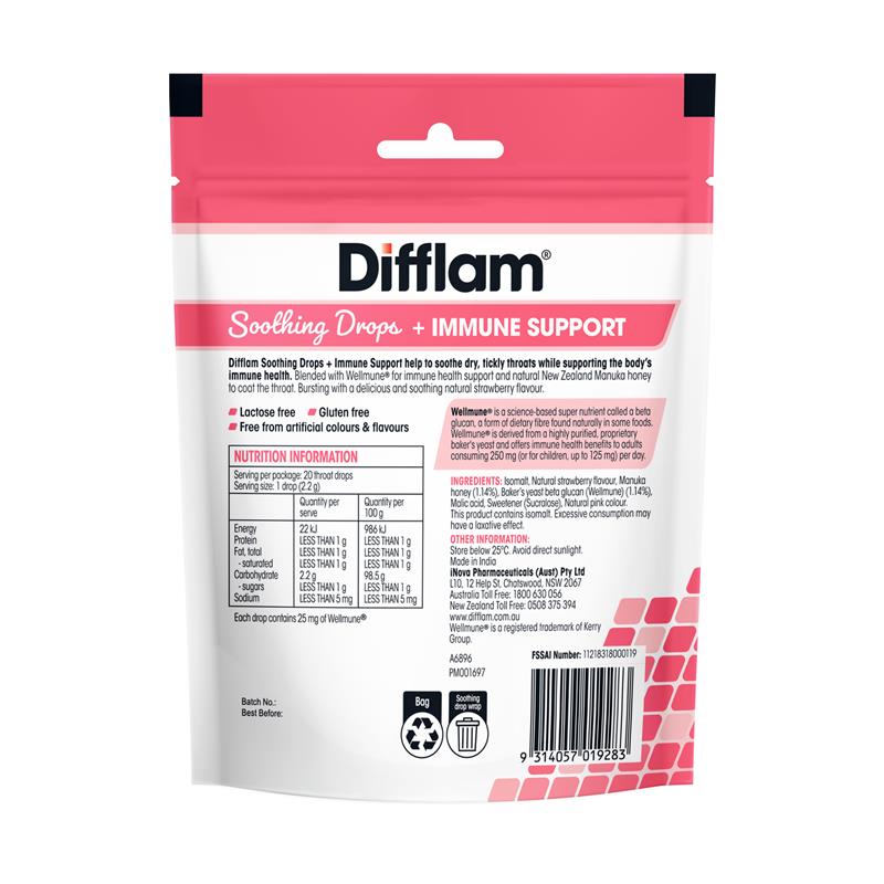 Load image into Gallery viewer, Difflam Soothing Drops + Immune Support Strawberry 20 Drops
