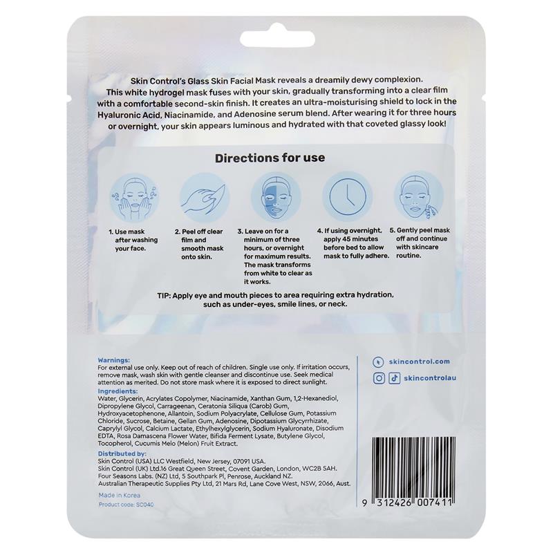 Load image into Gallery viewer, Skin Control Glass Skin Face Mask Hyaluronic Acid
