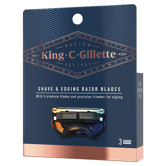 King C Gillette Edging Blades 3ct