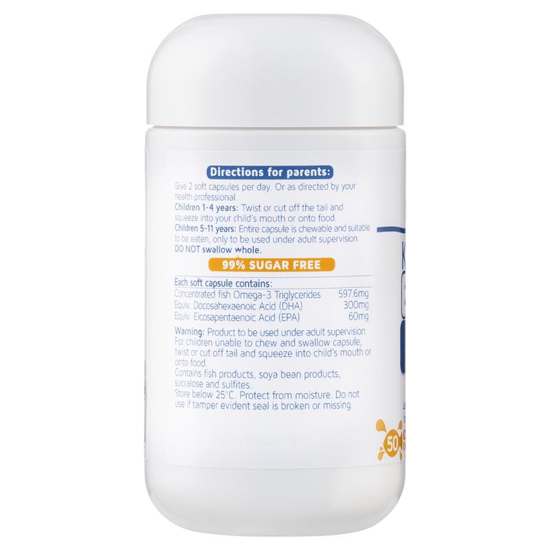 Load image into Gallery viewer, Nature's Way Kids Smart DHA 300mg Triple Strength 50 Soft Capsules
