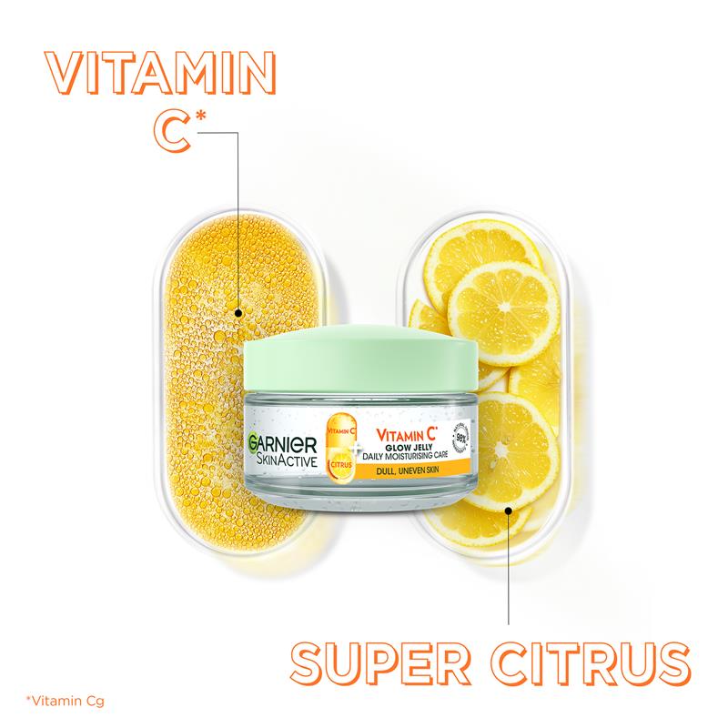 Load image into Gallery viewer, Garnier Skin Active Vitamin C* Brightening Glow Jelly Moisturiser 50ml
