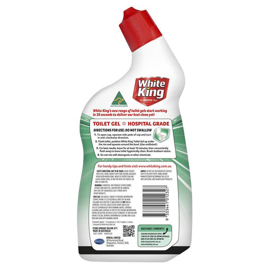 White King Toilet Gel With Stain Remover Eucalyptus 700ml