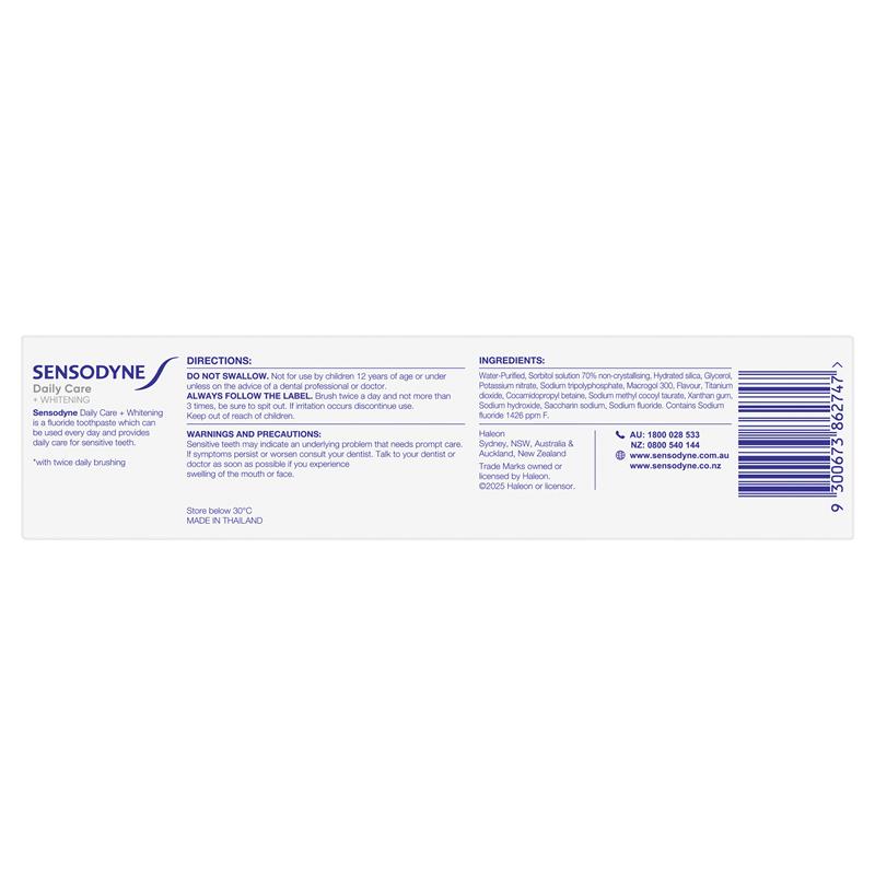 Load image into Gallery viewer, Sensodyne Toothpaste Daily Care + Whitening 160g Exclusive Size
