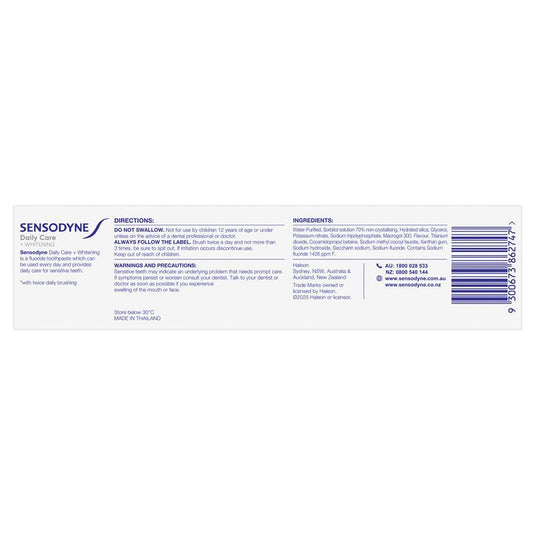 Sensodyne Toothpaste Daily Care + Whitening 160g Exclusive Size
