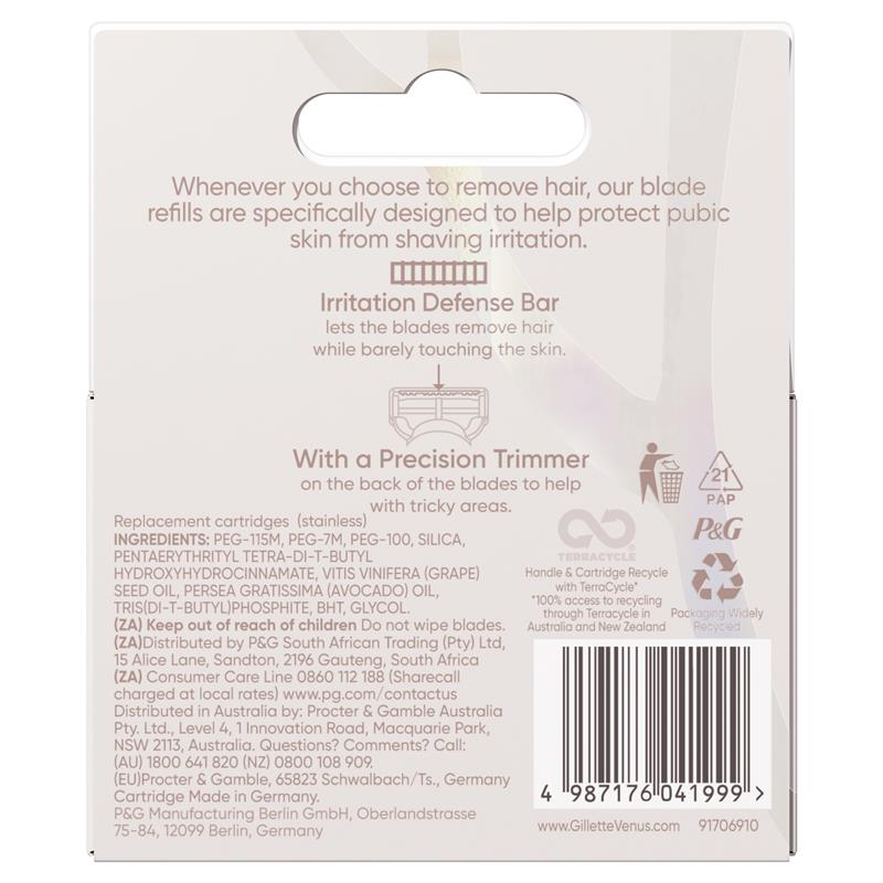 Load image into Gallery viewer, Gillette Venus Blade Refills For Pubic Hair &amp; Skin 3 Pack
