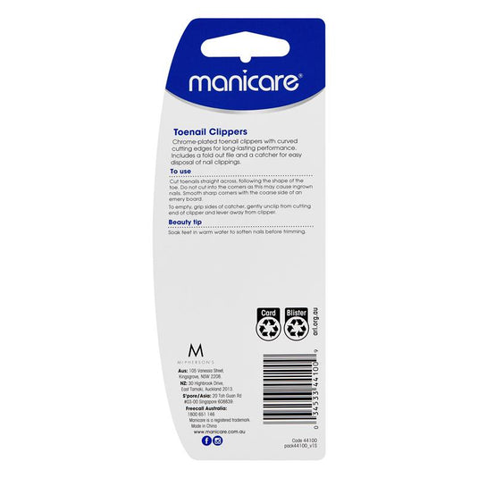 Manicare Toenail Clippers With Catcher & Nail File