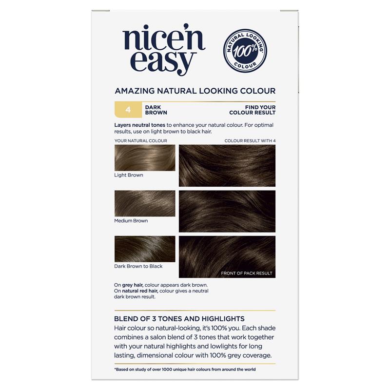 Load image into Gallery viewer, Clairol Nice N Easy 4 Natural Dark Brown Permanent Hair Colour
