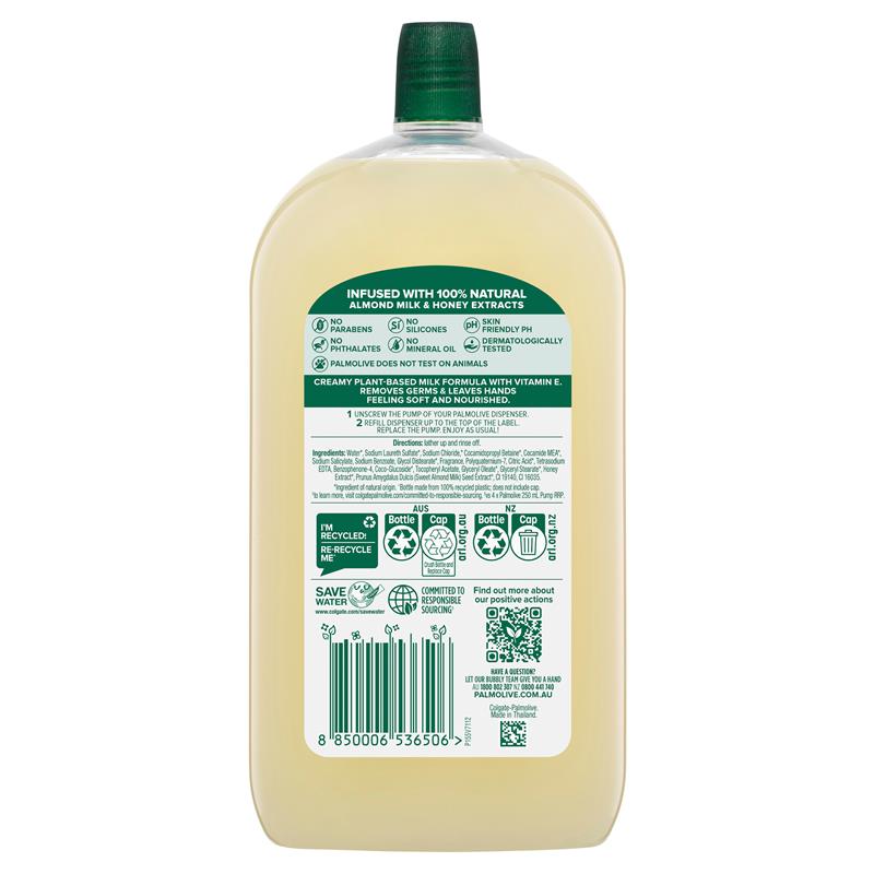 Load image into Gallery viewer, Palmolive Naturals Softwash Hand Wash Refill Milk &amp; Honey 1L
