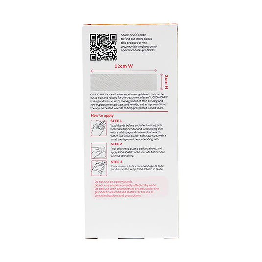 Cica Care Scar Silicone Gel Sheet 3cm x 12cm