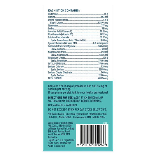 Liquid IV Hydration Sugar Free Peach 10 Sachets