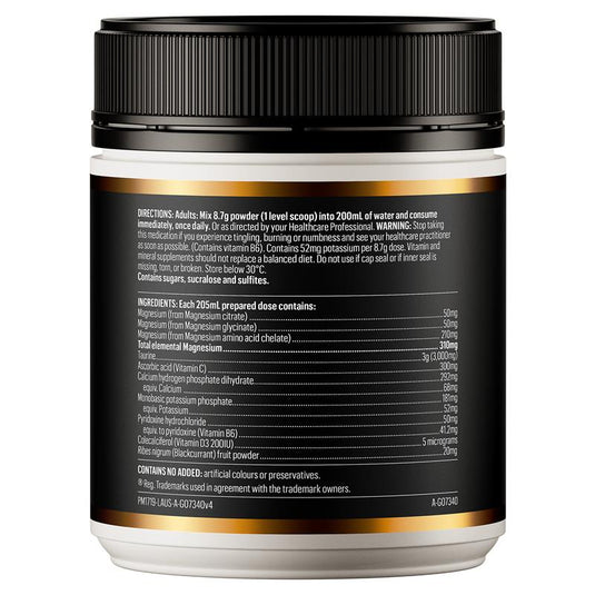 GO Healthy Magnesium Powder New Zealand Blackcurrant 250g