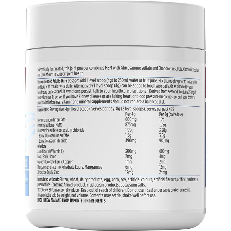 Load image into Gallery viewer, Nutra-Life Glucosamine Chondroitin Msm Joint Food 300g Powder
