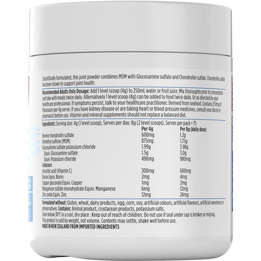 Nutra-Life Glucosamine Chondroitin Msm Joint Food 300g Powder