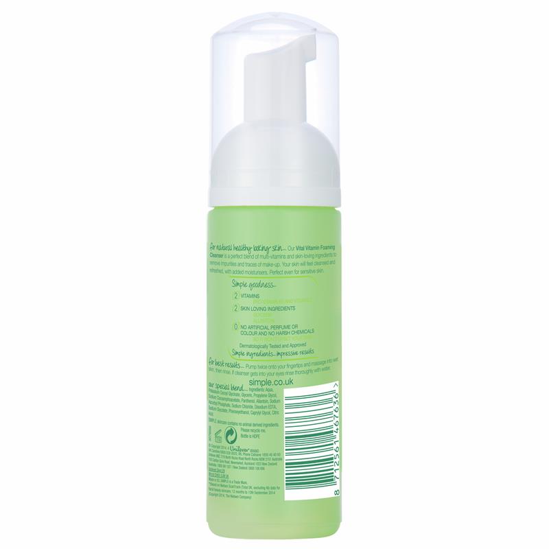 Load image into Gallery viewer, Simple Kind To Skin Foaming Cleanser Vital Vitamin 150ml
