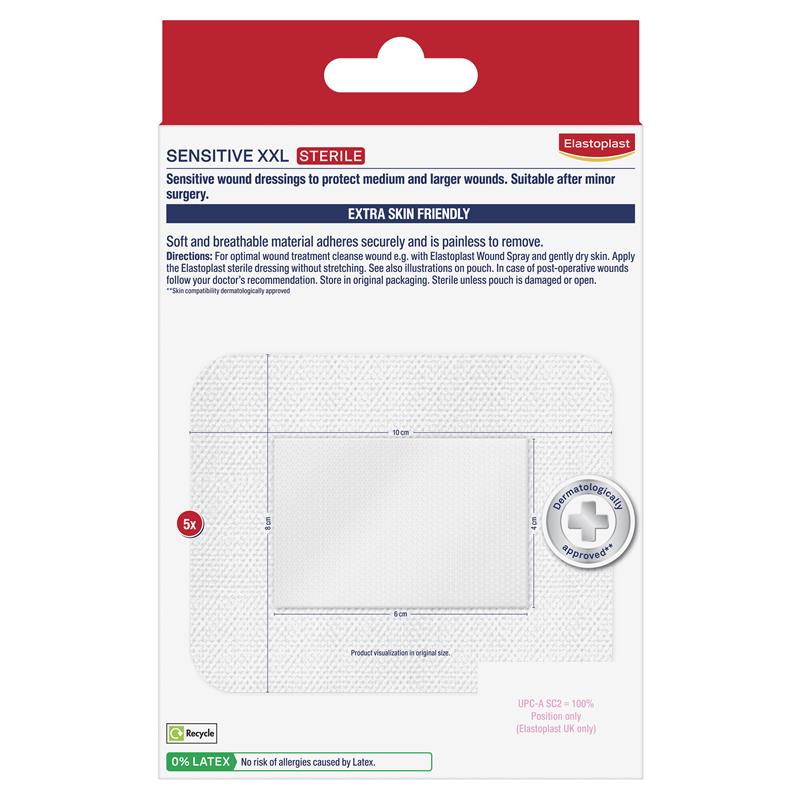 Load image into Gallery viewer, Elastoplast Sensitive Dressing XXL 8x10cm 5 Dressings
