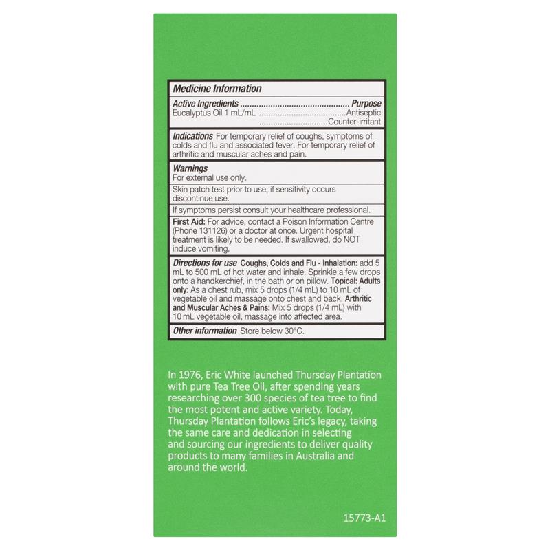 Load image into Gallery viewer, Thursday Plantation 100% Pure Eucalyptus Oil 200ml
