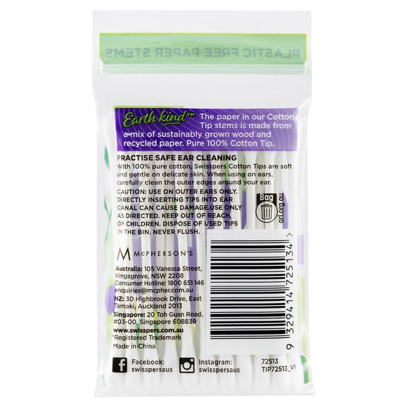 Load image into Gallery viewer, Swisspers Earth Kind Cotton Tips With Paper Stems 20 Pack
