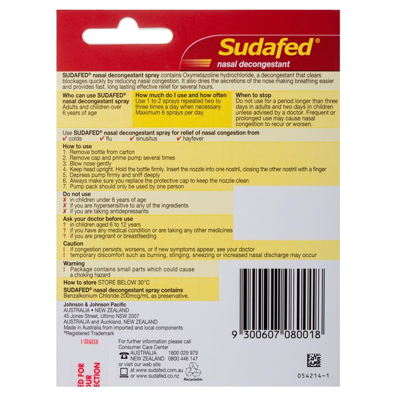 Load image into Gallery viewer, Sudafed Nasal Spray Refill 20mL
