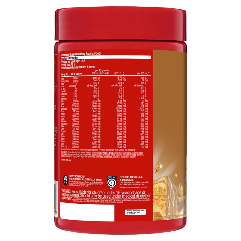Load image into Gallery viewer, BSc x Violet Crumble Protein Powder Caramel Honeycomb 700g
