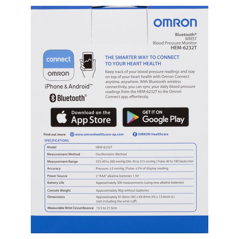 Load image into Gallery viewer, Omron HEM6232T Bluetooth Wrist Blood Pressure Monitor

