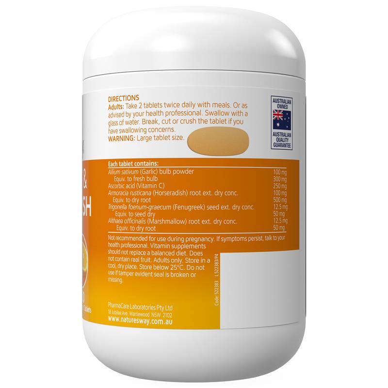 Load image into Gallery viewer, Nature's Way Garlic + C &amp; Horseradish 200 Tablets

