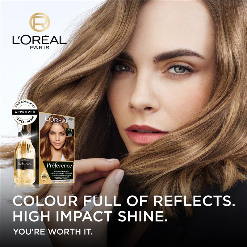 Load image into Gallery viewer, L'Oreal Paris Preference Virginia 5.3 Light Golden Brown
