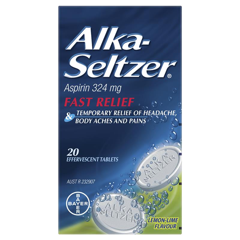 Load image into Gallery viewer, Alka-Seltzer Lemon-Lime Effervescent tablets 20 Pack
