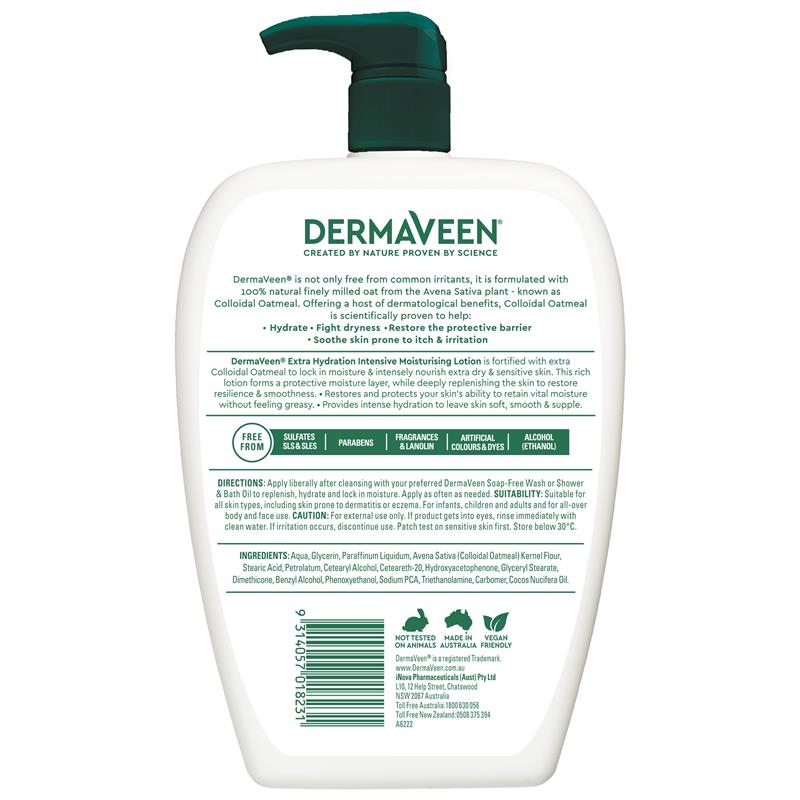 Load image into Gallery viewer, DermaVeen Extra Hydration Intensive Moisturising Lotion 1.25L Exclusive Size
