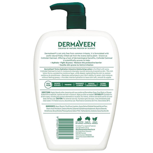 DermaVeen Extra Hydration Intensive Moisturising Lotion 1.25L Exclusive Size
