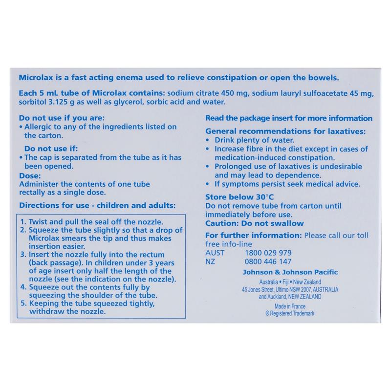 Load image into Gallery viewer, Microlax Enemas 5mL Pack 4
