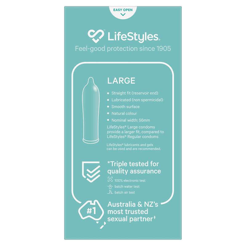 Load image into Gallery viewer, LifeStyles Condoms Large 10 Pack
