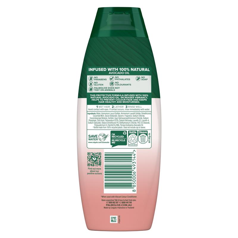 Load image into Gallery viewer, Palmolive Naturals Vibrant Colour Treated Hair Shampoo Pomegranate &amp; Avocado 350mL
