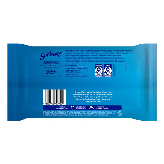 Sorbent Flushable Wipes 80 Pack