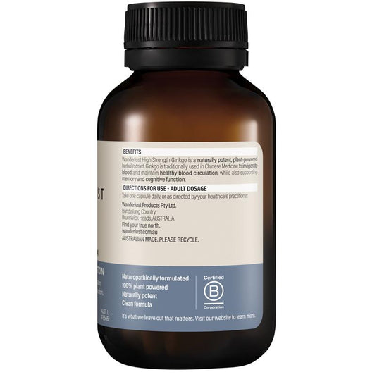 Wanderlust High Strength Gingko 90 Capsules
