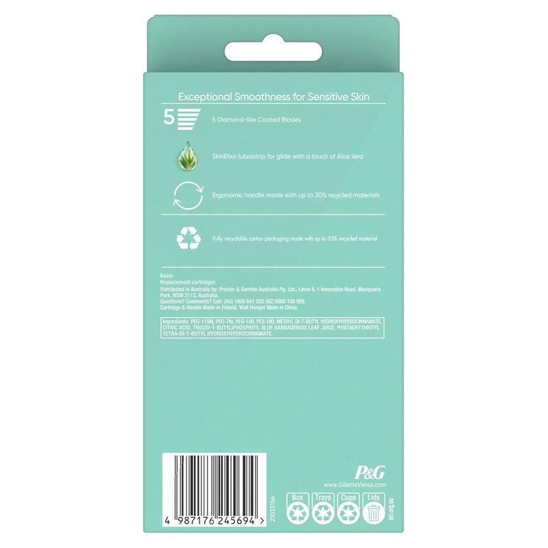 Load image into Gallery viewer, Gillette Venus Extra Smooth Sensitive Razor Handle + 4 Blades

