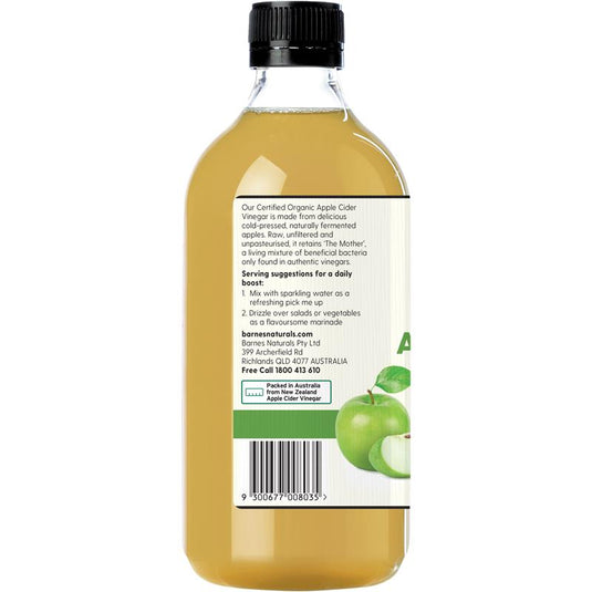Barnes Naturals Organic Apple Cider Vinegar with the Mother 1L