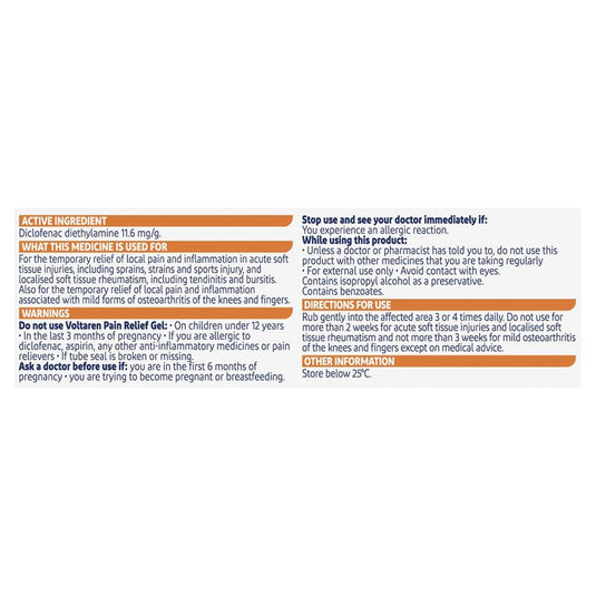 Voltaren Pain Relief Gel 20g