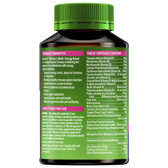 Cenovis Once Daily Women's Multi + Energy Boost 50 Capsules