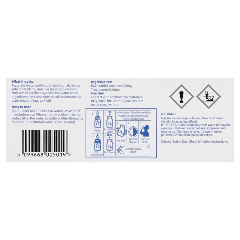 Load image into Gallery viewer, Aquatabs Water Purification 50 Tablets
