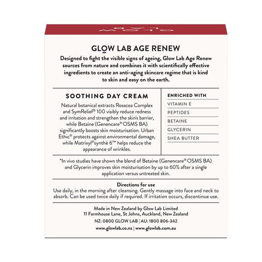 Glow Lab Age Renew Soothing Day Cream 50g