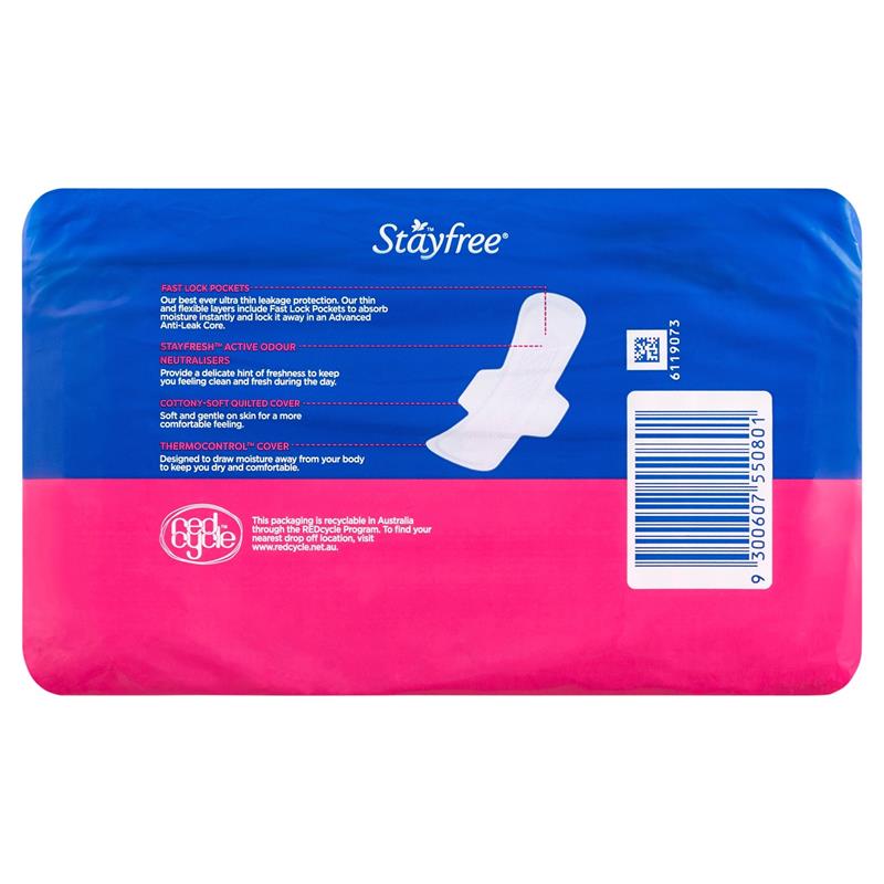 Load image into Gallery viewer, Stayfree Ultra Thin Super Sanitary Pads With Wings 20 Pack
