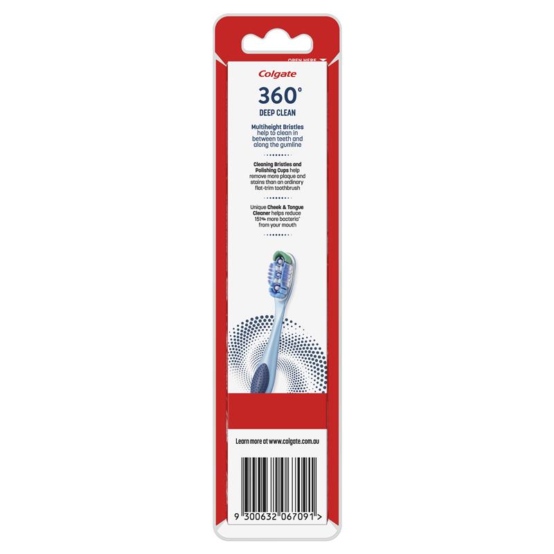Load image into Gallery viewer, Colgate Toothbrush 360 Deep Clean Medium 2 Pack
