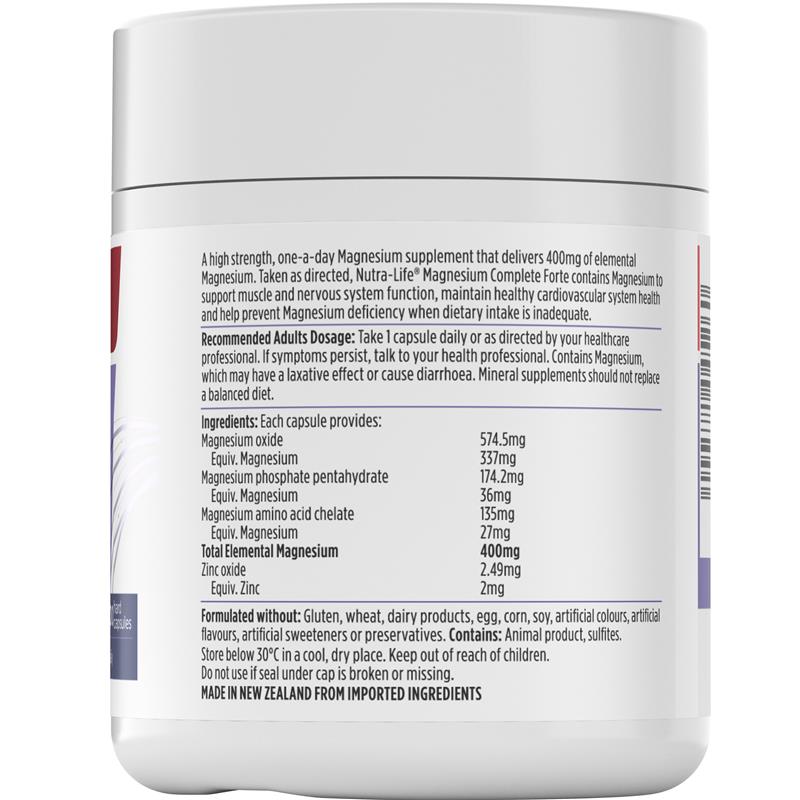 Load image into Gallery viewer, Nutra-Life Magnesium Complete Forte 100 Capsules
