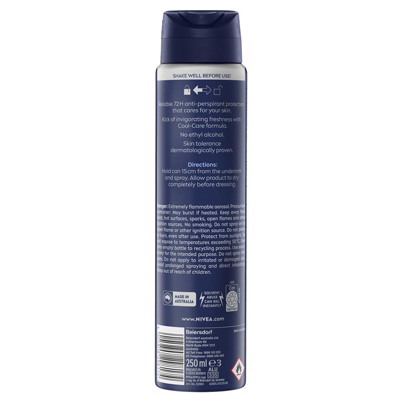 Load image into Gallery viewer, NIVEA MEN Cool Kick Aerosol Deodorant 72H Protection 250ml
