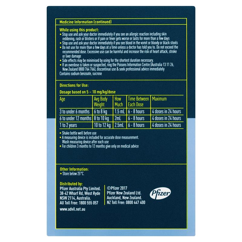 Load image into Gallery viewer, Advil Pain &amp; Fever Infant Drops 40ml
